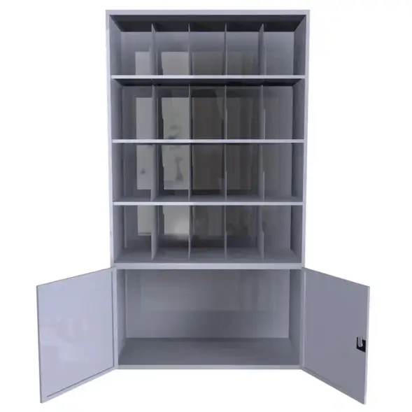 Шкаф для 48 противогазов ХПГ-48-600 без двери 1800x600x400 мм Светло-серый