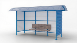 Павильон остановочный Металлик 3, 4200x1600x2700 мм