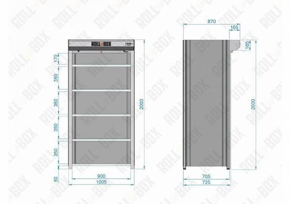 Шкаф роллетный ROLL-BOX SIMPLE 10.07.6.V1