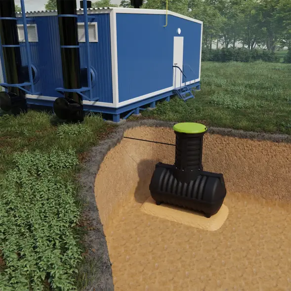 Емкость топливная подземная Rostok G 3500 л с горловиной 1000 мм