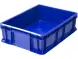 Ящик пластиковый сплошной, 400×300×120 мм, 10.6 л, синий [701.03.02]