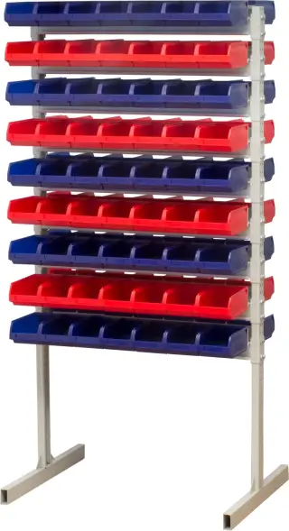 Ящик (лоток) пластиковый сплошной, 170x105x75 мм, 1.34 л, синий [5001]