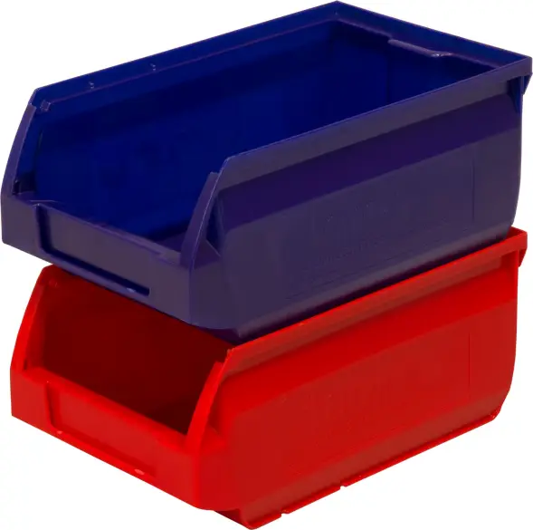 Ящик (лоток) пластиковый сплошной, 170x105x75 мм, 1.34 л, синий [5001]