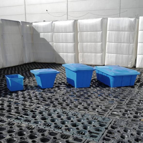 Ванна пластиковая пищевая с крышкой К, 200 л, HDPE, черный [121207.0200.899.000]