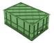 Ящик пластиковый сплошной с ручками под овощи, 600х400х260 мм, зеленый [600400260-00]