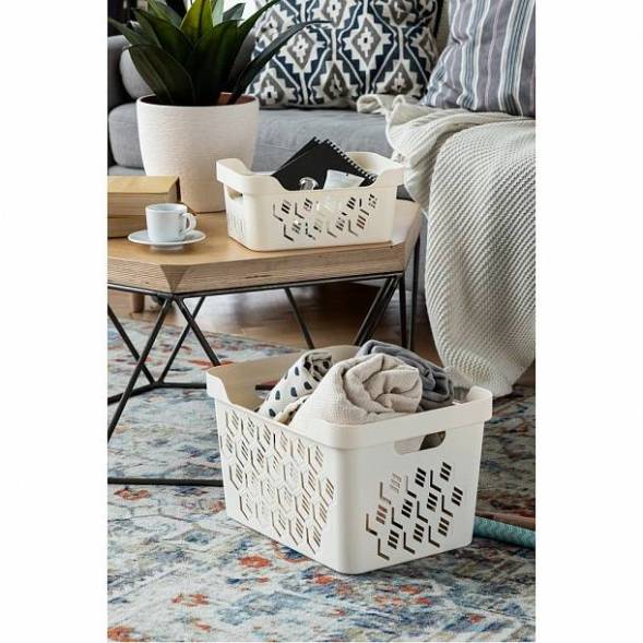 Корзинка универсальная Deluxe, 380x276x220 мм, 18 л, бежевый