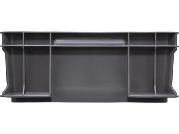 Ящик пластиковый сплошной, 400×300×120 мм, 10.6 л, серый [701.03.02]