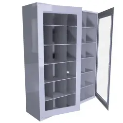 Шкаф для противогазов ХПГ-30 с дверью из акрилового стекла 1500x870x380 мм Светло-серый