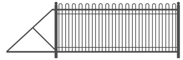 Металлические откатные ворота ОВ-5, 4000x2000 мм