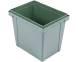 Ящик пластиковый сплошной для цветов, 400х300х250 мм, зеленый [400300350-000]