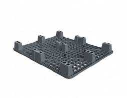 Паллет (поддон) пластиковый перфорированный на ножках, 1200х1000х135 мм, серый [02.112.91]