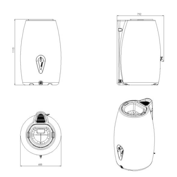 Емкость декоративная Country 300