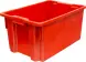 Ящик пластиковый сплошной, 600x400x300 мм, 52 л, красный [601]