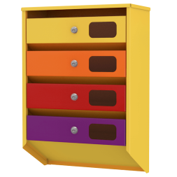 Ящик почтовый металлический на 4 квартиры серия Базис Элит  [11753]