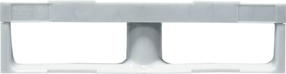 Паллет (поддон) пластиковый сплошной на 3-х полозьях, 800х600х150 мм, синий [TR 680]