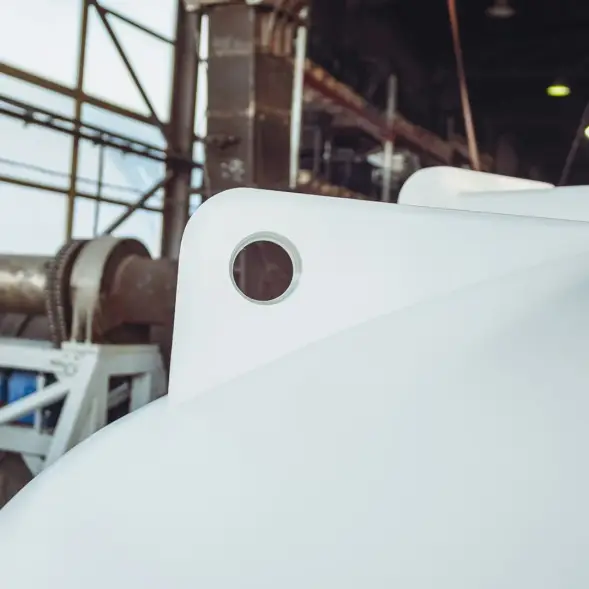 Емкость ЦКТ 5000 л с патрубком 160мм с фланцем под плотность до 1,2 г/см3 белая в обрешетке