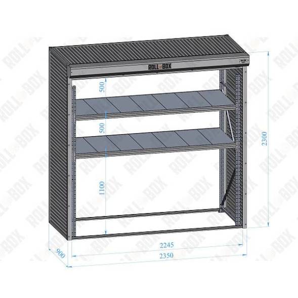 Шкаф уличный ROLL‑BOX DESIGN-VILLAGE 23.235.090-V1 (№1)