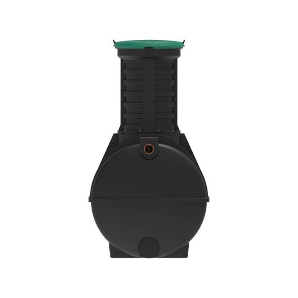 Автономная канализация Rostok Ground 8 с горловиной 1000 мм и самотечным отведением, 3500 л, черный