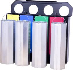 Урна для раздельного сбора мусора Селект-4 с наклейками