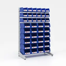 Стеллаж односторонний L1500 №16 (1425х940х500) светло-серый