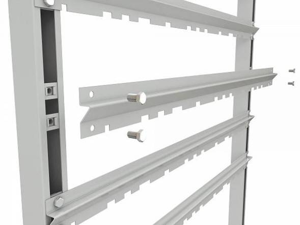 Стеллаж для пластиковых лотков ДВК SORTEX односторонний 1800x1000x450.06