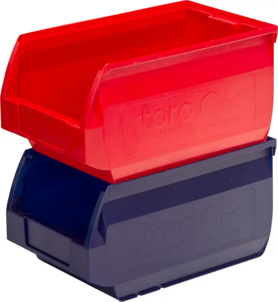 Ящик (лоток) пластиковый сплошной, 250x150x130 мм, 4.88 л, синий [5002]