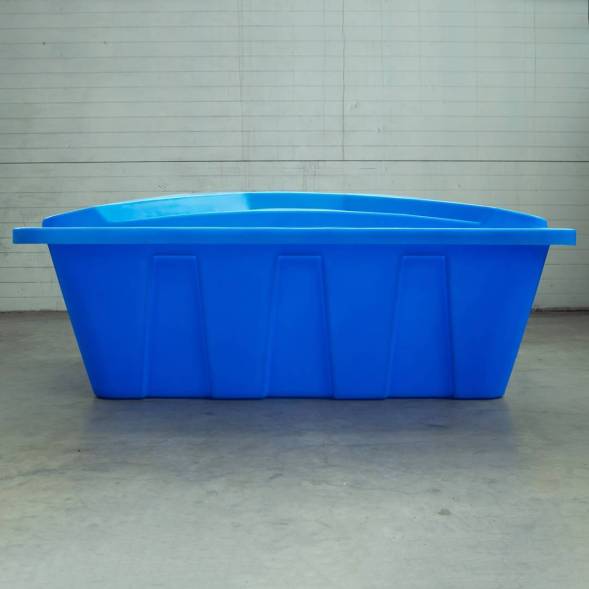 Ванна пластиковая пищевая с крышкой KN, 600 л, 1.0 г/см³, HDPE, черный [121201.0600.899.000]