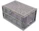 Ящик пластиковый складной перфорированный, 600х400х310 мм, серый [600400310-02]