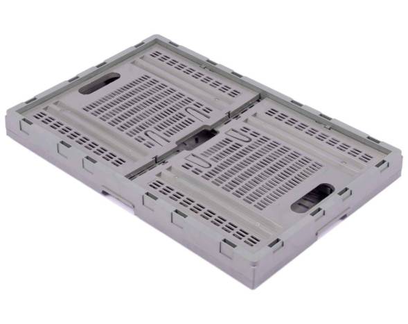 Ящик пластиковый складной перфорированный, 600х400х310 мм, серый [600400310-02]