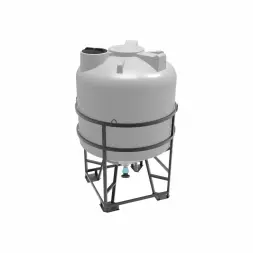 Емкость ЦКТ 5000 л с патрубком 160мм с фланцем под плотность до 1,5 г/см3 белая в обрешетке