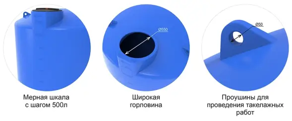 Емкость TOR 10000л под плотность до 1.2 г/см3 синяя