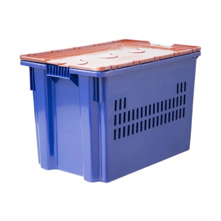 Ящик универсальный 606, синий с оранжевой крышкой