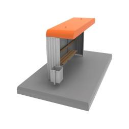 Павильон остановочный мод. 2, 3495x1215x2381 мм