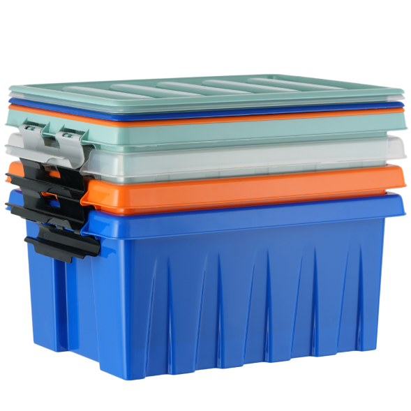 Контейнер с крышкой и клипсами Rox Box Original, 16 л, 415x300x190 мм, синий [016-00.06]