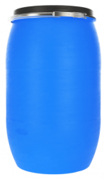 Бочка пластиковая с крышкой и металлическим ободом Open Top, 127 л, синий [БП127.02/04]