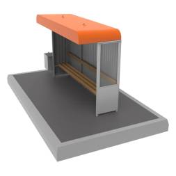 Павильон остановочный мод. 2.2, 3495x1215x2380 мм