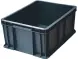 Ящик пластиковый сплошной, 400×300×180 мм, 16.6 л, чёрный [702.03.02]
