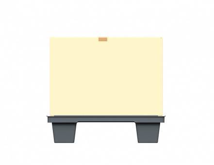 Паллет (поддон) пластиковый перфорированный на ножках, 800х600х140 мм, серый [02.116.91]