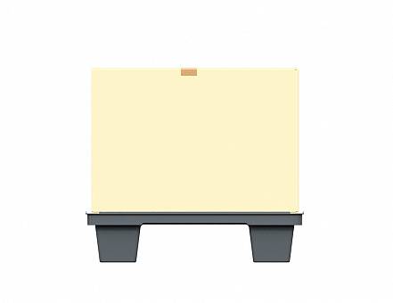 Паллет (поддон) пластиковый перфорированный на ножках, 800х600х140 мм, серый [02.116.91]